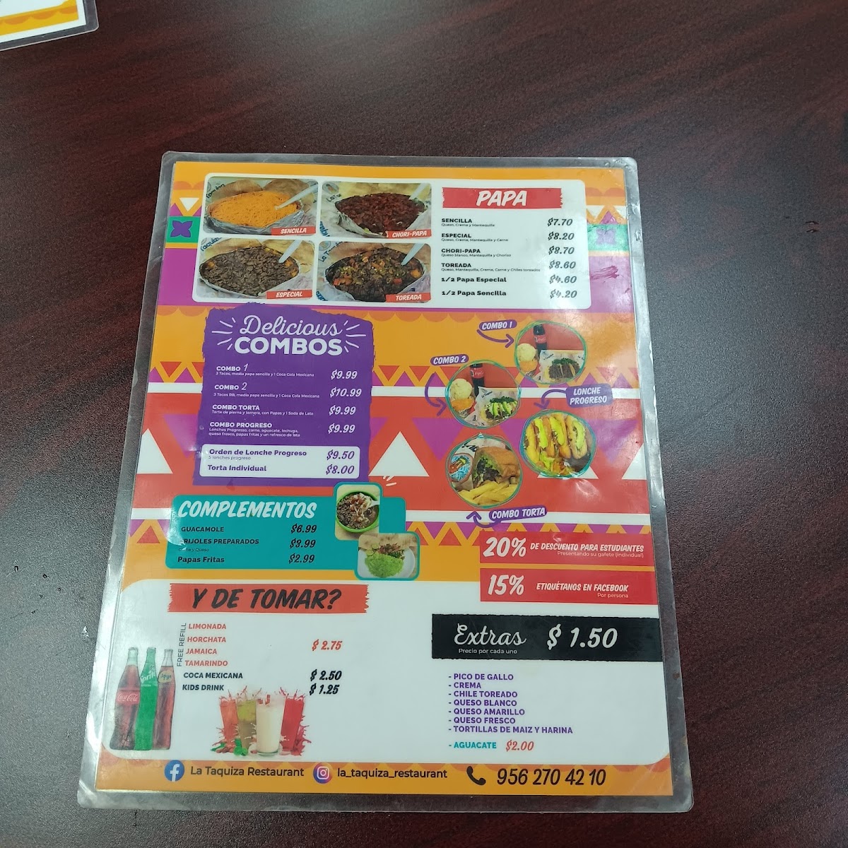 La Taquiza Menu - Image 1