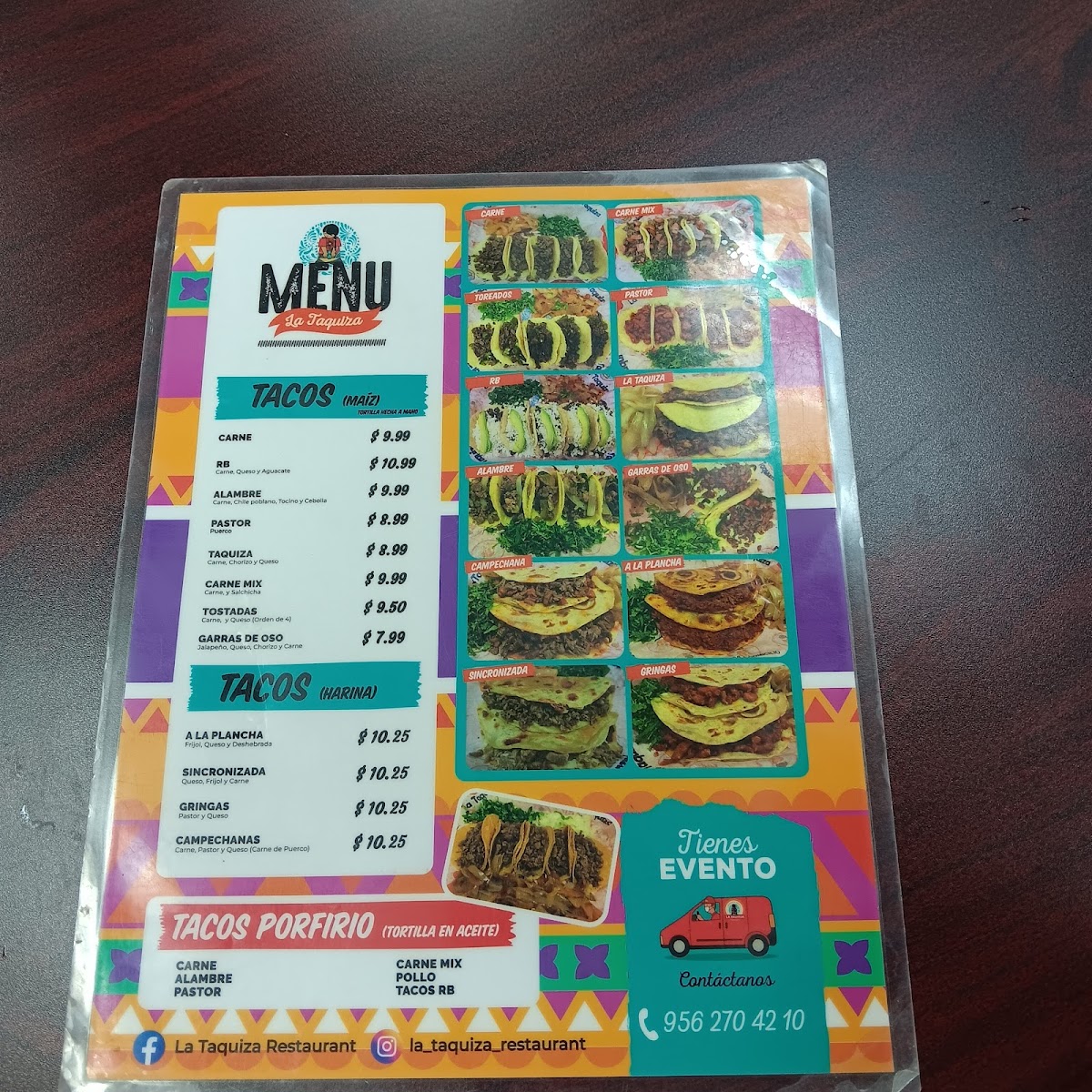 La Taquiza Menu - Image 2